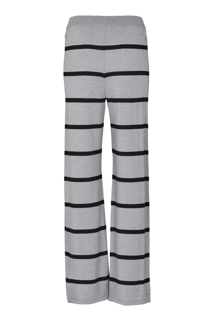 Basic Apparel Vera Wide Pants Bukser 635 Light Grey Melange / Black